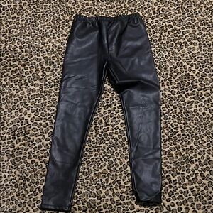 Splendid Girls Black Faux Leather Pants